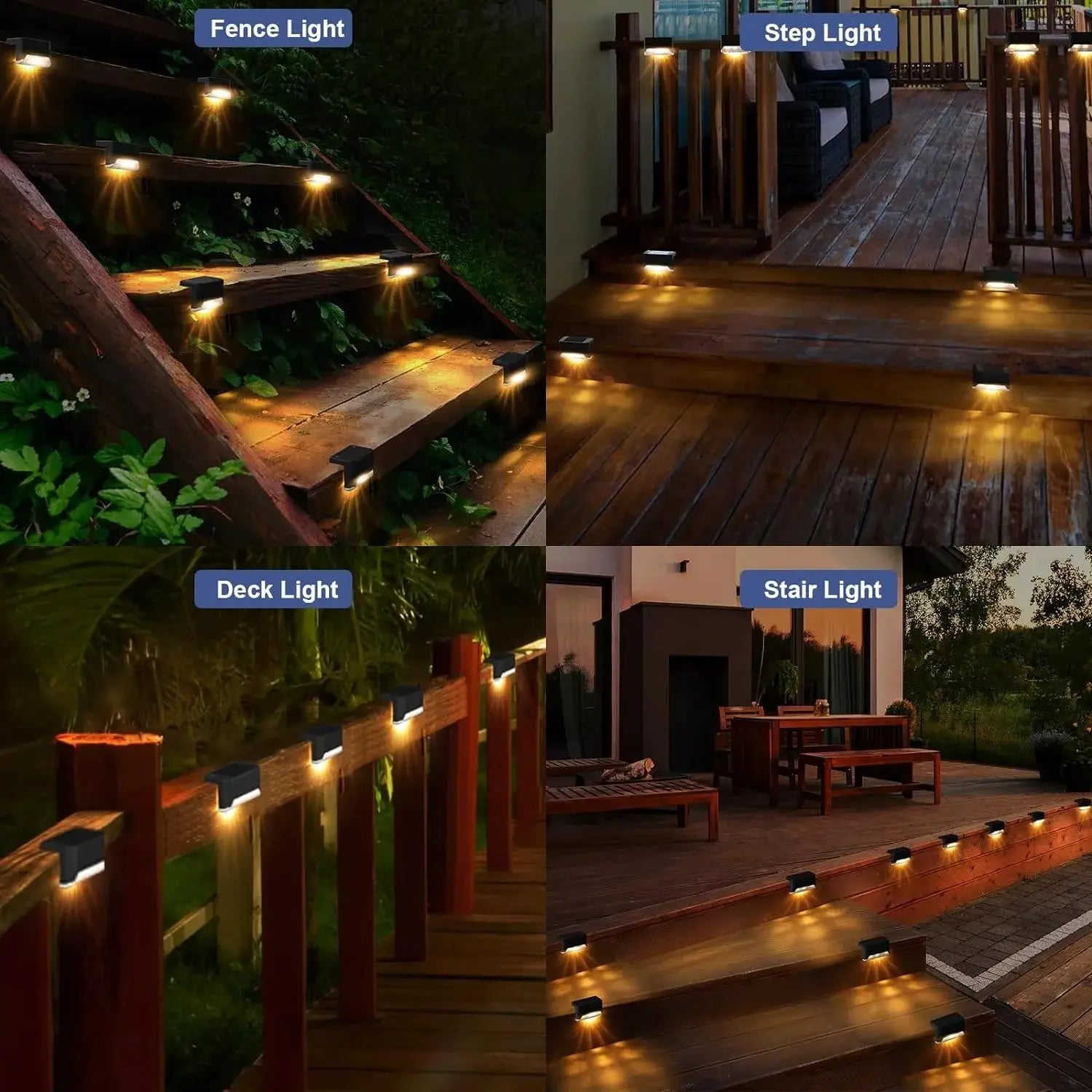Solar LED Lights Outdoor Garden Light Deck Lamp Solar Stairs Light Waterproof Solar Step Lamp Patio Garden Decor from PriceLows™