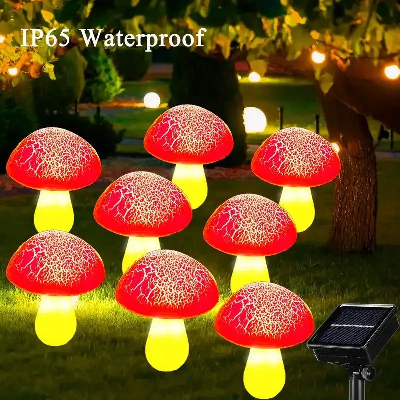 Solar Crack Mushroom Garden Lights Outdoor Pathway Lights Made of Durable ABS for Yards Weddings Christmas Lawn Decorations from PriceLows™