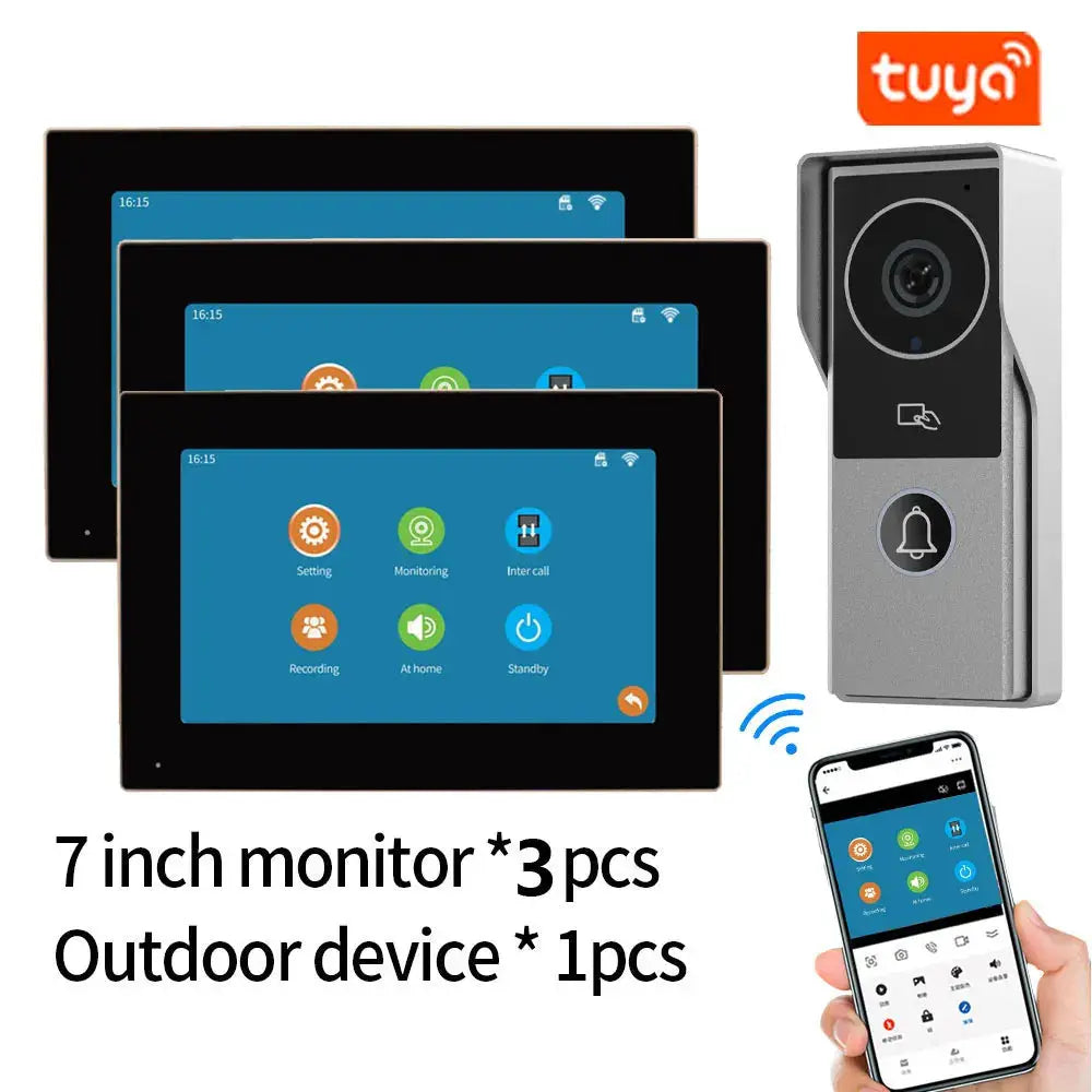 Smart Video Intercom | 1080P HD Camera | Touch Monitor | 7 10 Inch
