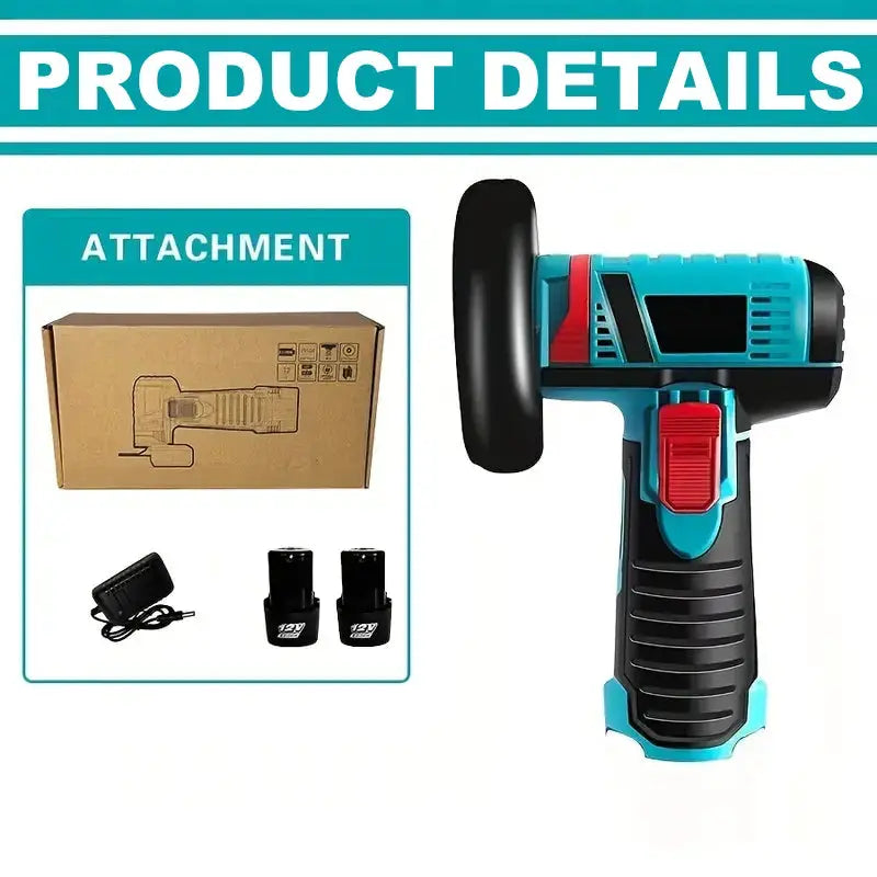 1 Set 12V Angle Grinder, 19500RPM Electric Polisher, Mini Cordless Lithium Battery Power Tool (with 2 Batteries) from PriceLows™