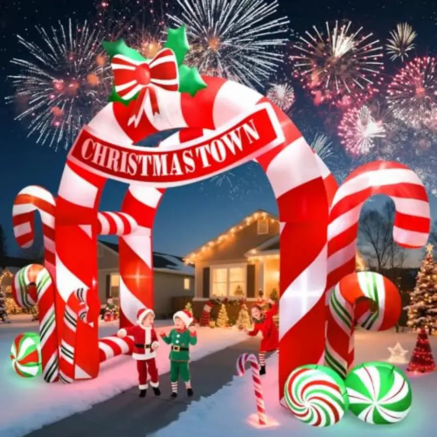 Christmas Inflatable Archway | 13 Ft | Polyester | Outdoor Decor