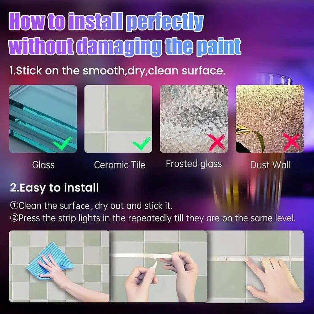 RGB USB 5V LED Strip Lights Tape Flexible Diode Lamp Color Changing App Control TV Backlight LED Lights Room Decoration Lighting from PriceLows™