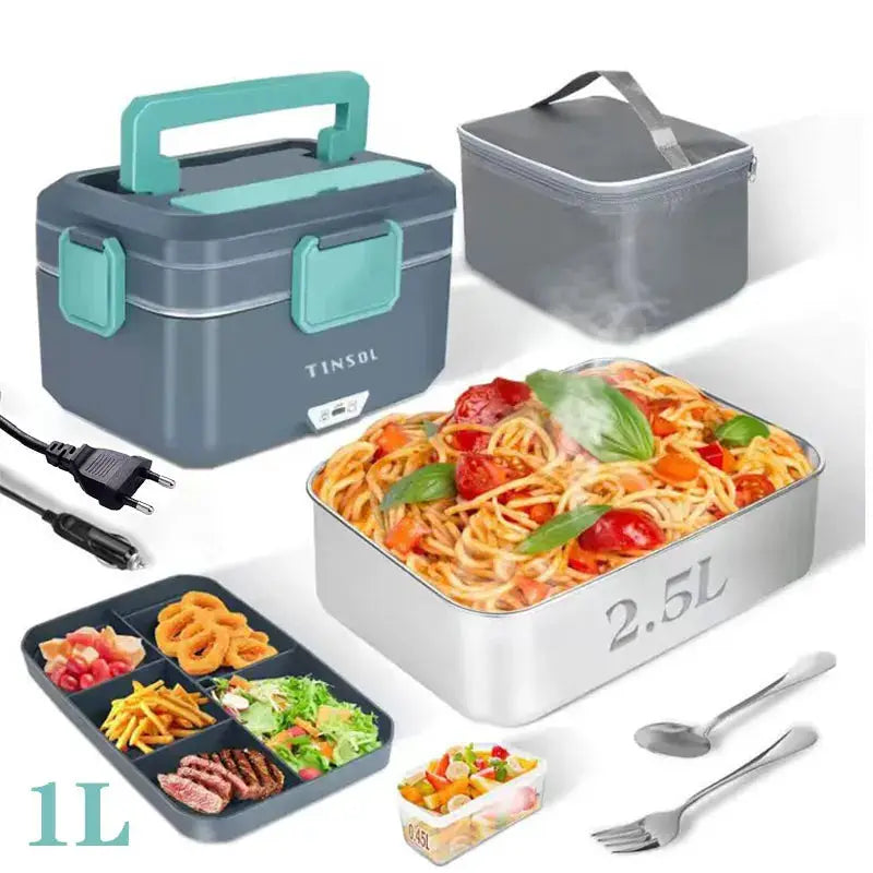 TINSOL New 3.5L Electric Lunch Box 90W Portable Food Heater Suitable for Car or Home Leak-proof Lunch Heating Microwave from PriceLows™