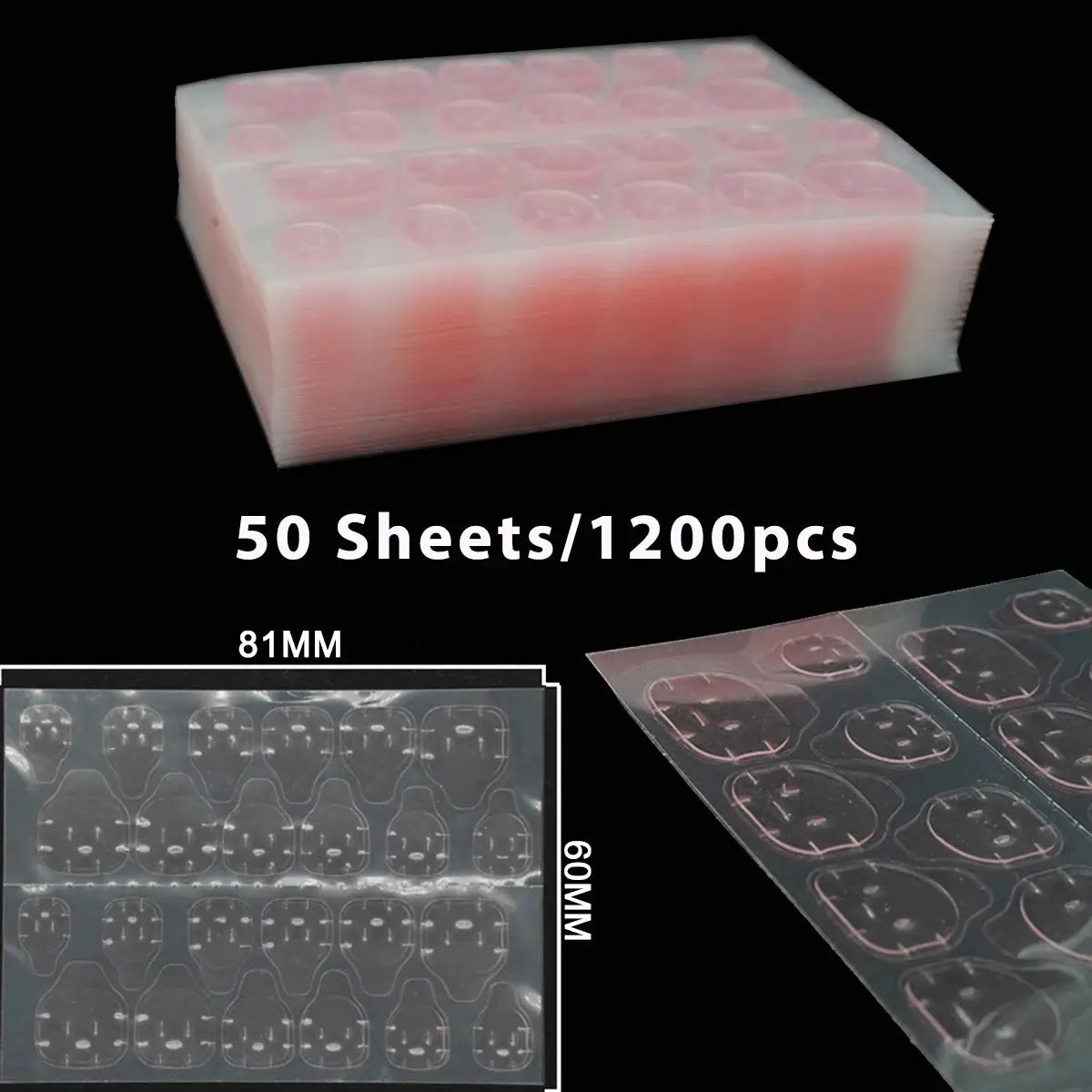 1200/600PCS Double Sided Waterproof Breathable Fake Nail Art Glue Stickers Jelly Adhesive Tabs Manicure False Tips Accessory from PriceLows™