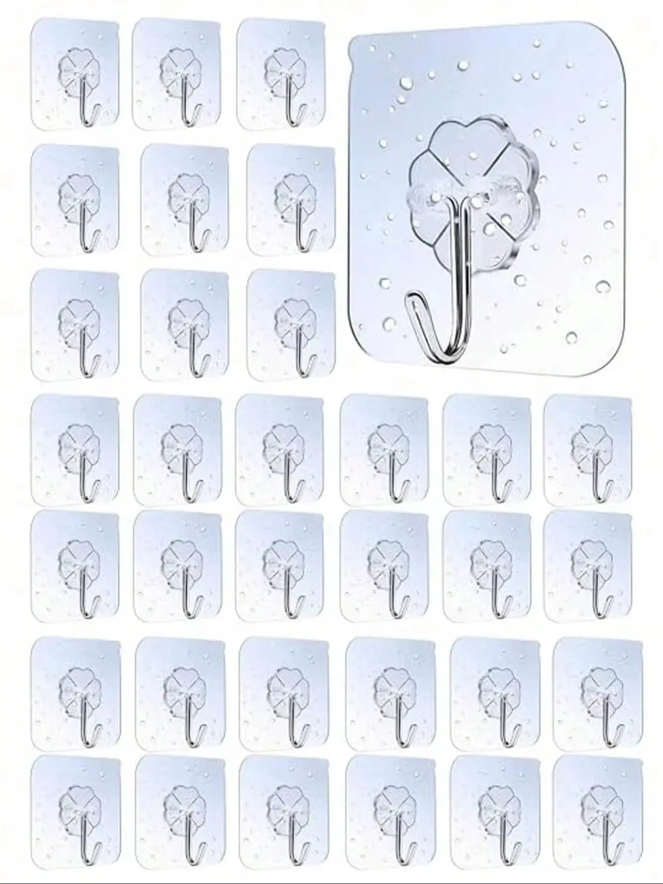 10pcs Heavy Duty Adhesive Wall Hooks, Sticky Wall Hangers, Damage-Free, Waterproof from PriceLows™