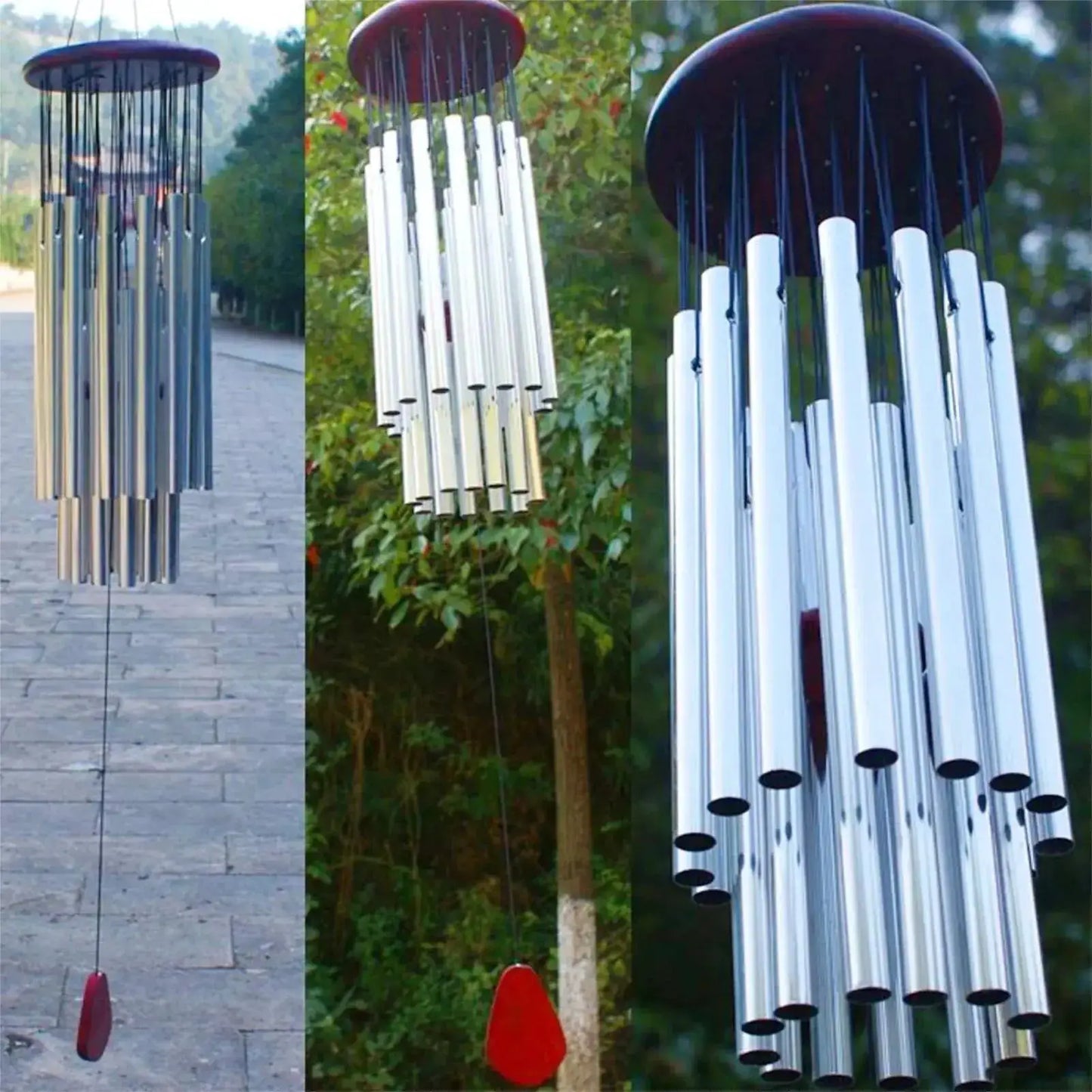 27 Tubes Handmade Wind Chimes Outdoor - Concert Pitch Tuned for Deep Soothing Sounds, Hummingbird Design Large Wind Bell for Gar from PriceLows™