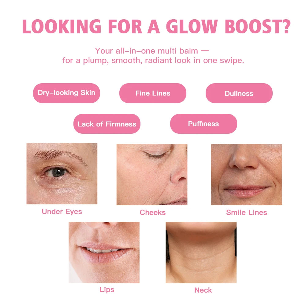 Collagen Balm Stick | PDRN Pink Blend | Deep Hydrating Glow | Face Eye Lip