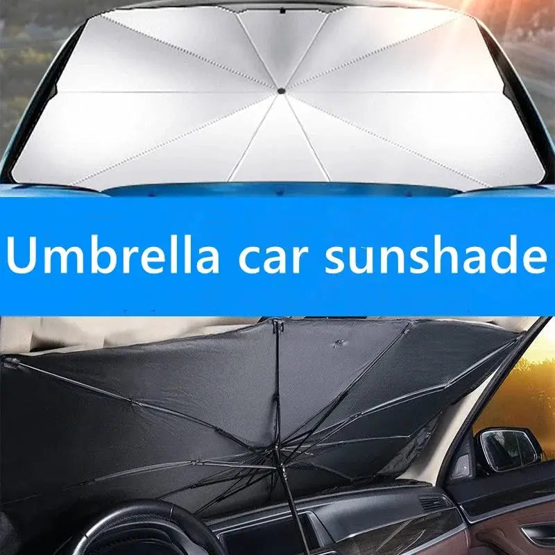 Car Sunshade Umbrella | Windshield Protector | PVC Material | Universal Fit