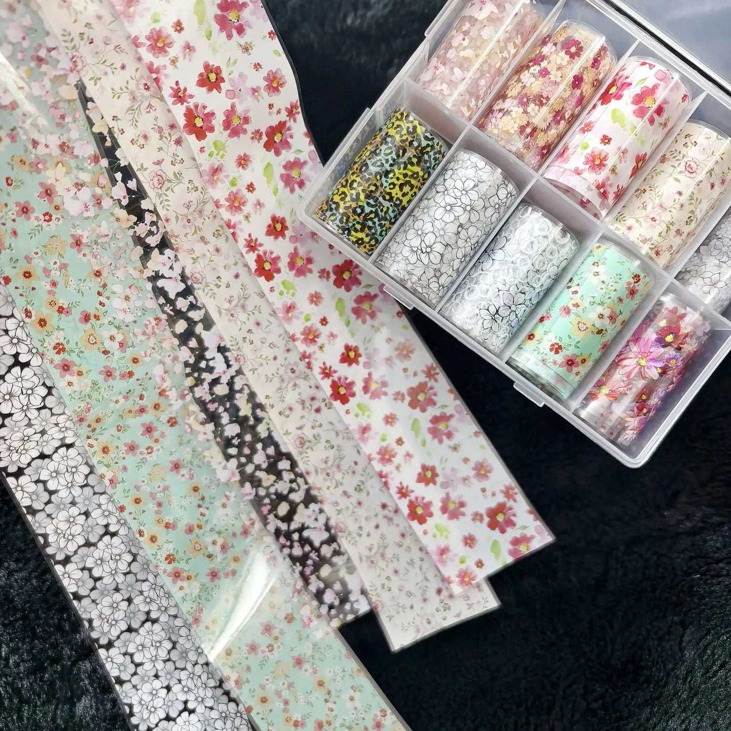 10Rolls Halloween Flower Plaid Angel Marble Bow Nail Foils Transfer Paper Nail Art Stickers Decal Nails Decoration from PriceLows™