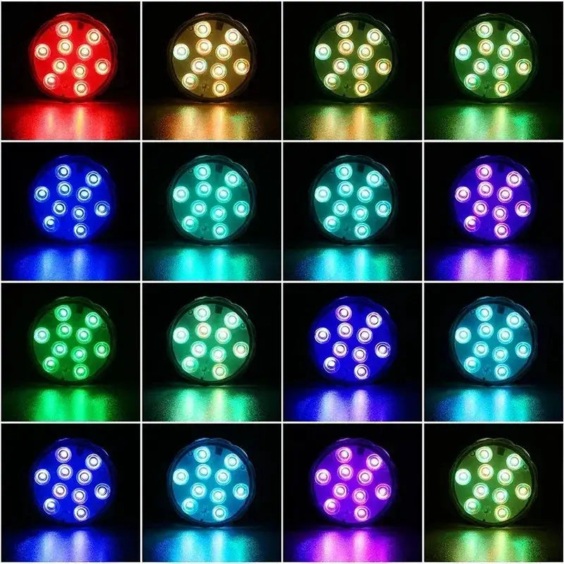 Submersible Pool Light With Remote IP68 Waterproof 16 Color Changing LED Battery Operated Lamp Underwater for Pond Hot Tub Vase from PriceLows™