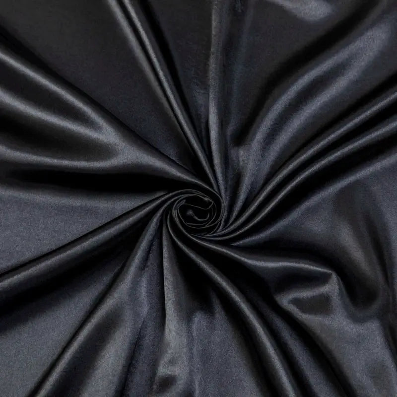 Ice Silk Duvet Cover Set | Solid Black | 80Gsm Light | Multiple Sizes