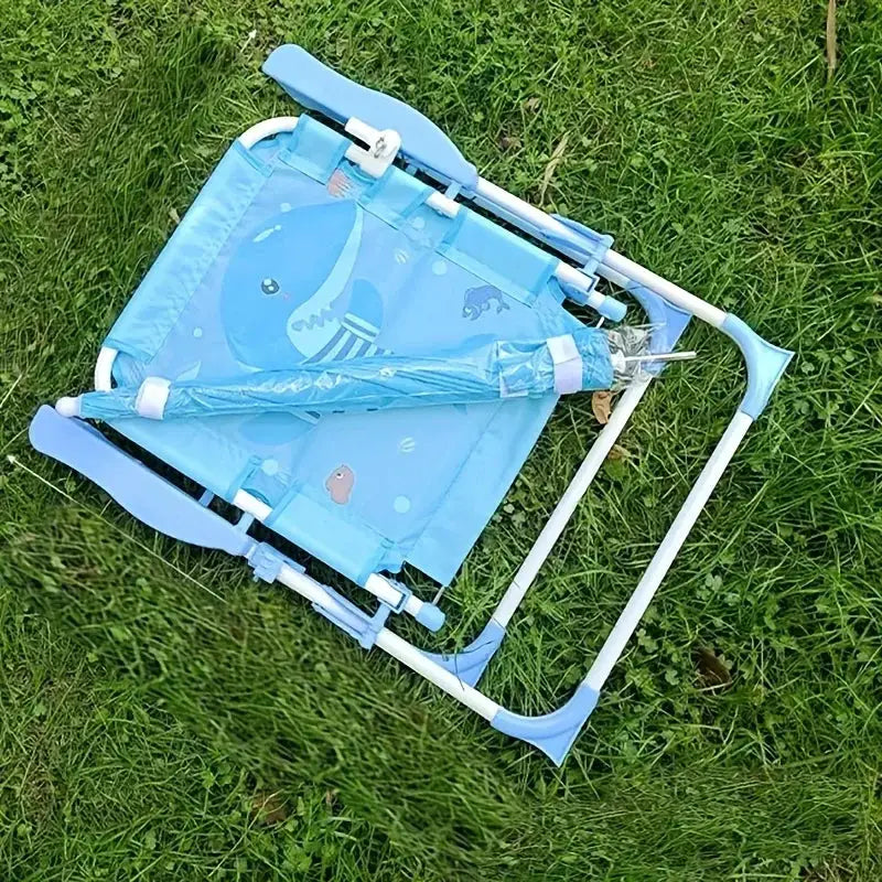 Kids Folding Chair | Umbrella Included | Cartoon Animal Pattern | Outdoor from PriceLows™