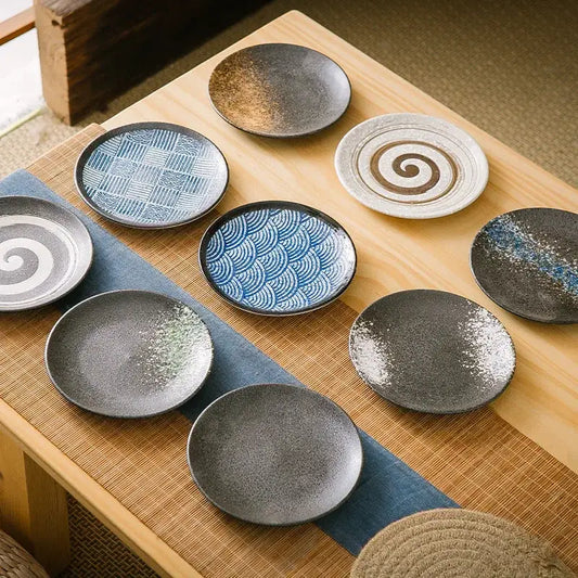 High Appearance Level Japanese Ceramic Tableware Bone Dish Home Platter Western Steak Plate Pasta Salad Fruit Porcelain Plate from PriceLows™