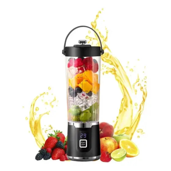 12 Blades Portable USB Charging Juicer, 500ML Mini Personal Blender, Electric Smoothie Juice Maker, Compact Rechargeable Mixer for Shakes, Fruit Vegetable Drinks, Travel Home Office Outdoor Use from PriceLows™