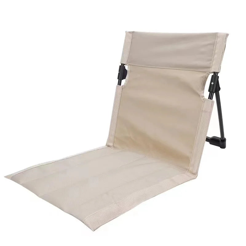 Folding Beach Chair | Metal Frame | Backrest Cushion | Outdoor Foldable