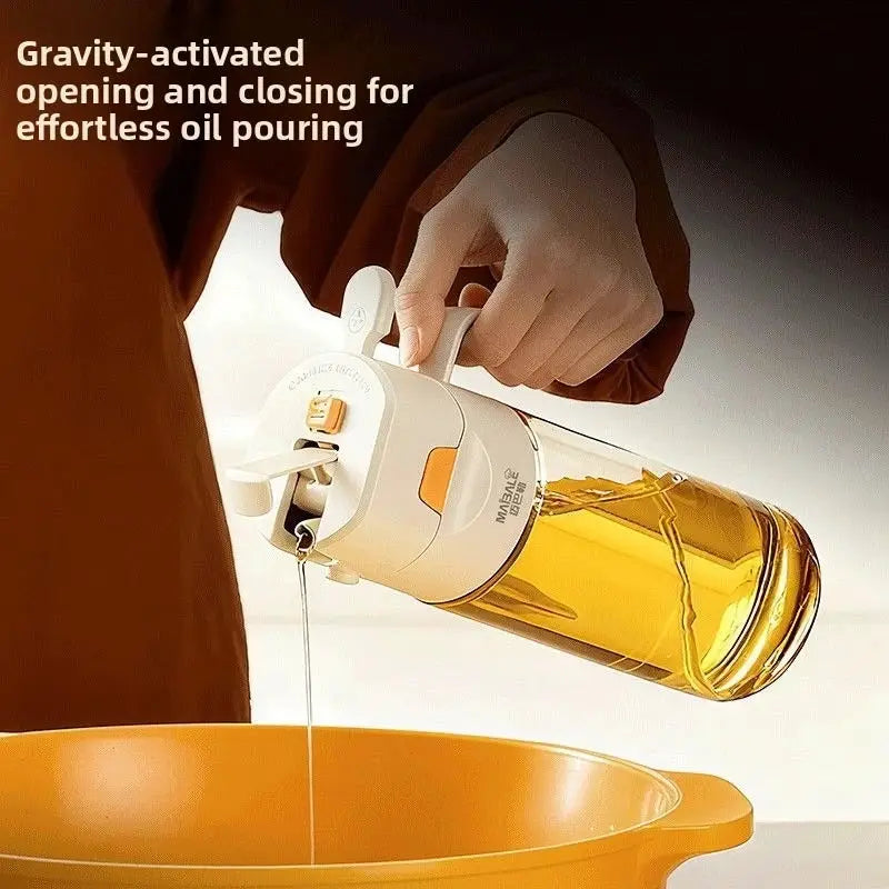 Oil Spray Bottle | Glass | Dual Use Spray and Pour | Kitchen