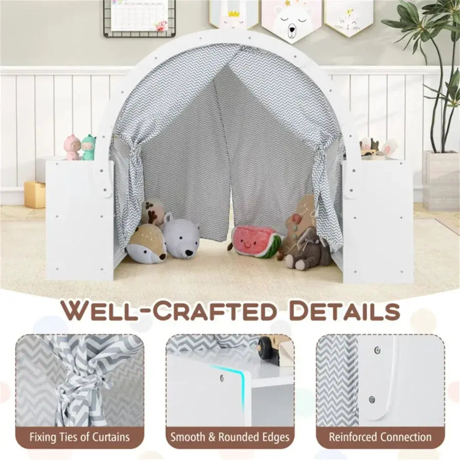 Versatile Playhouse with 8 Cubbies and 2 Countertops for Indoor Outdoor Use Durable Plastic Construction in Bright Blue Easy As from PriceLows™