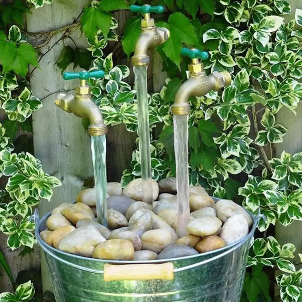 DIY Garden Fountain with Metal Water Spout Pump and Hose Magic Flowing Spout Watering Can Fountain Floating Tap Water Fountains from PriceLows™