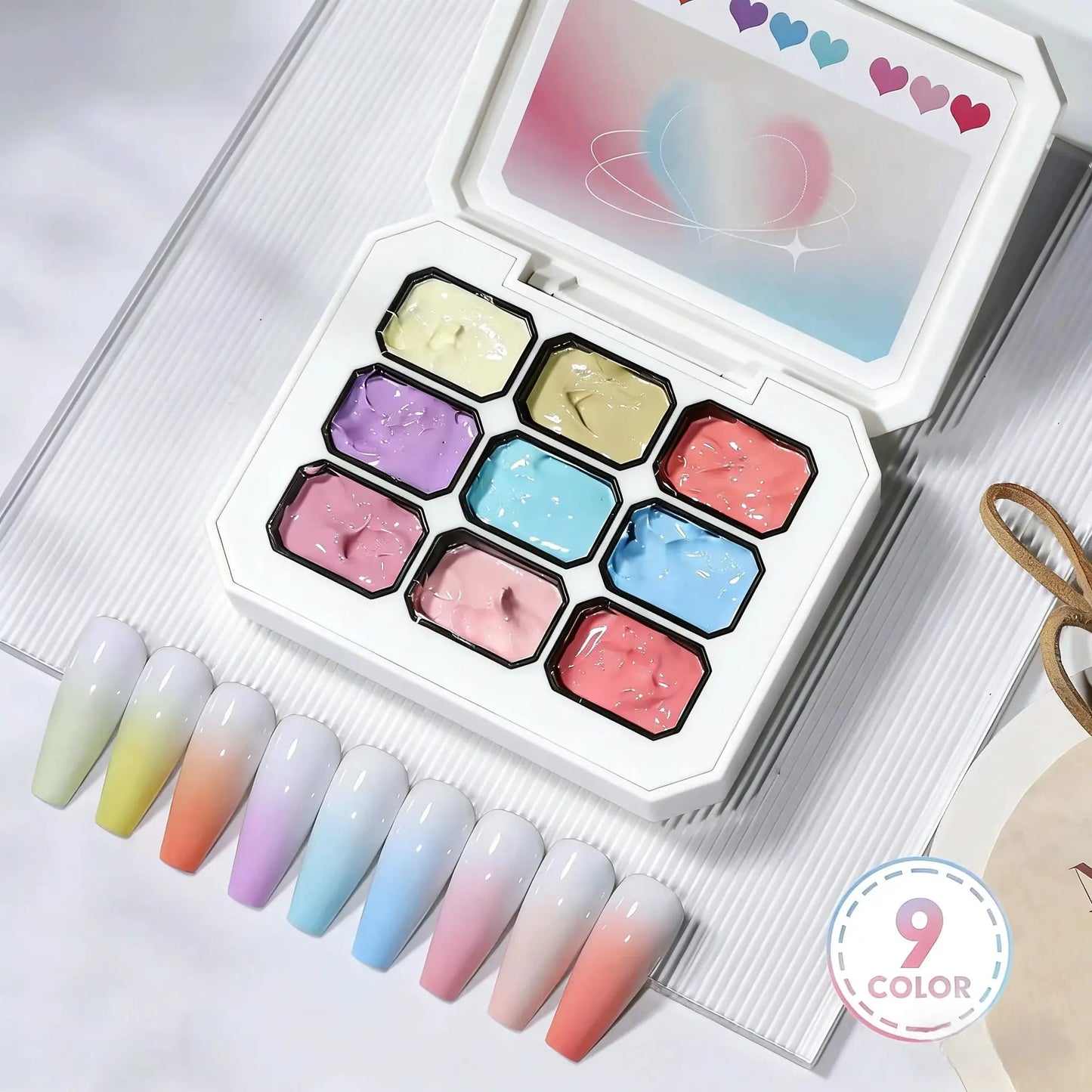 9-Color Solid Nail Polish, Pink, Macaron Painting Gel, High Saturation Popular Solid Nail Polish, Used for Nail Art from PriceLows™