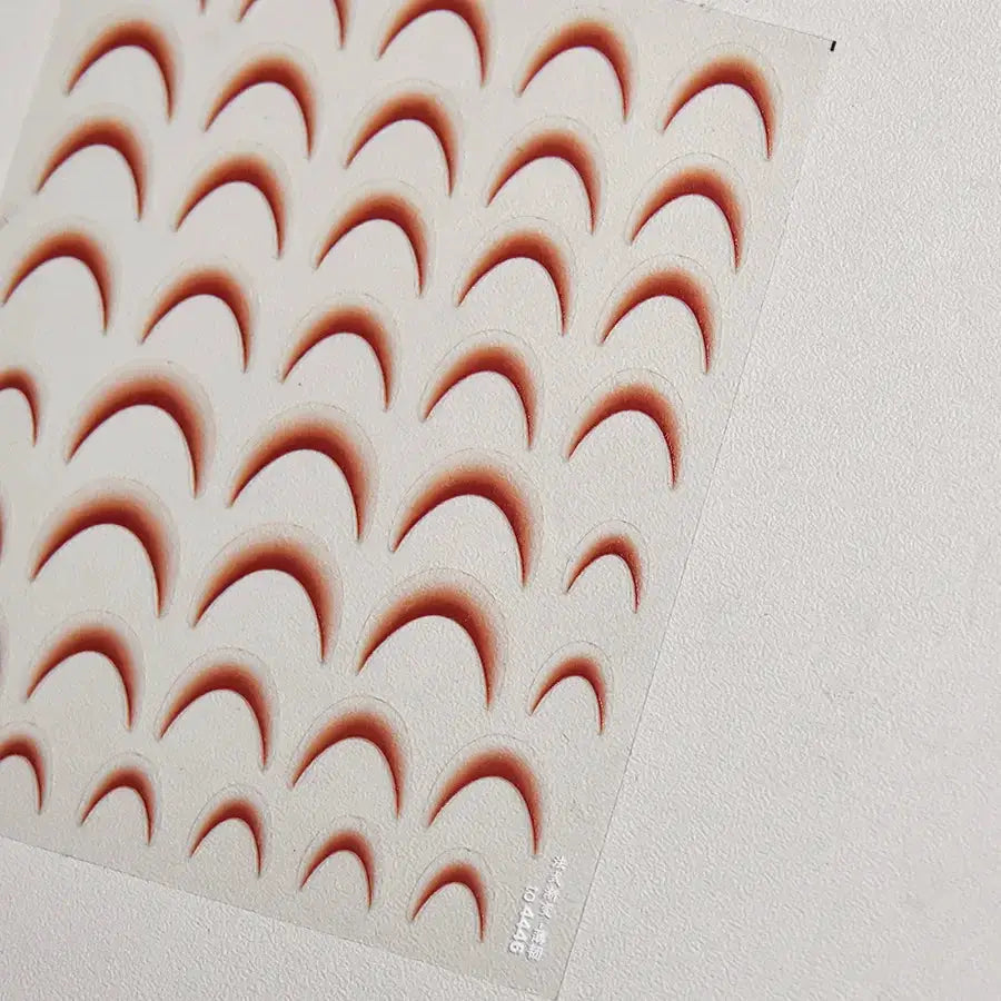 Embossed Nails Sticker 5D Japanese Retro Nail Art Stickers White French Line Adhesive Nail Art Sliders DIY Manicure Decor Decals from PriceLows™