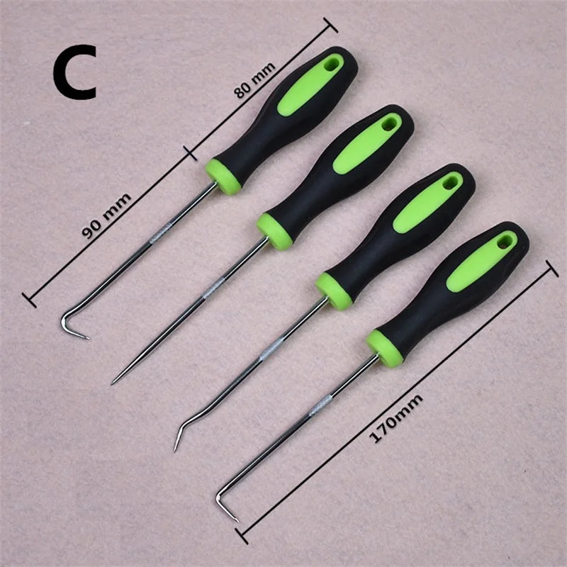 4Pcs Car Auto Vehicle Oil Seal Screwdrivers Set O Ring Removal Tool Gasket Puller Long Remover Tool Set Auto Car Pick and Hook from PriceLows™