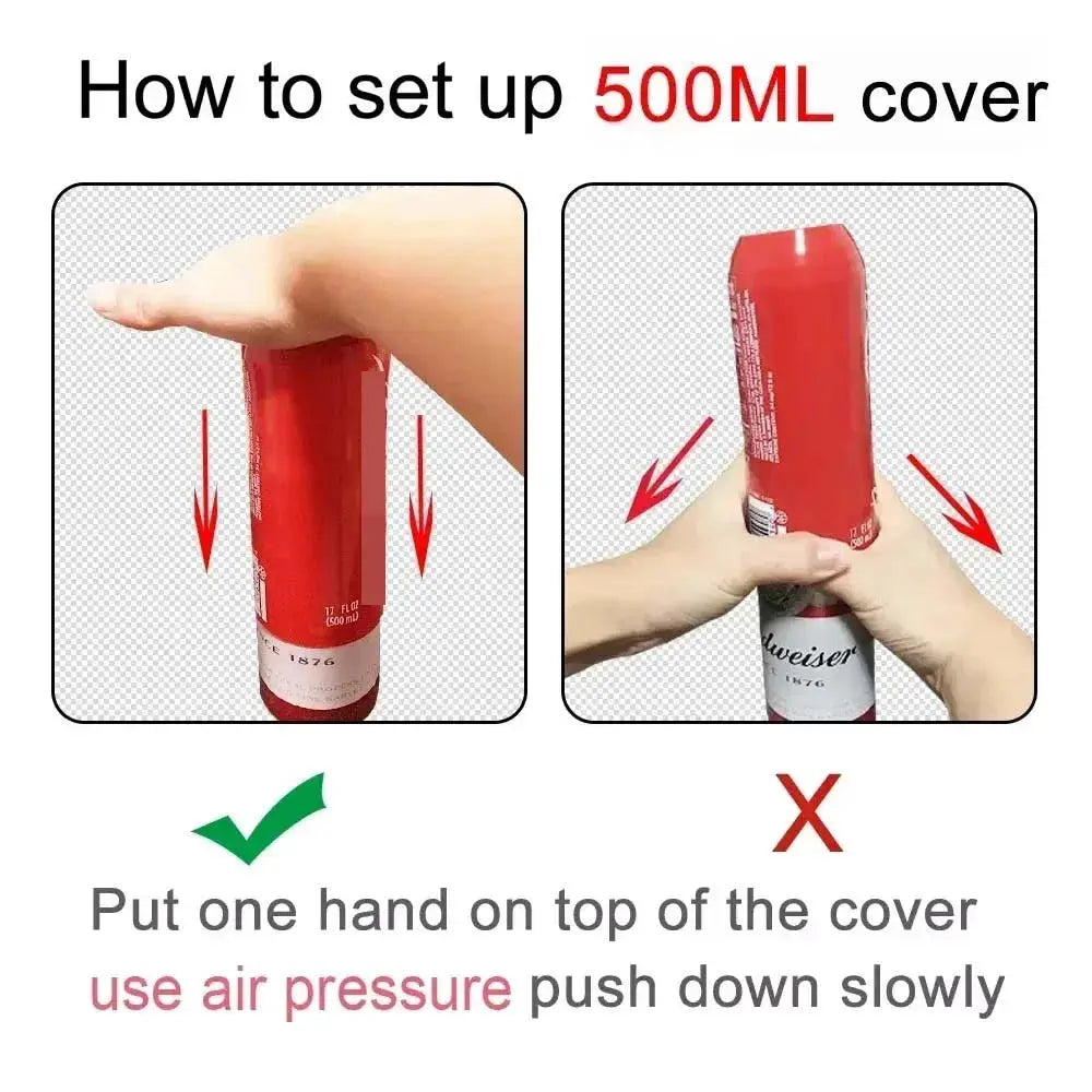 Silicone Beer Can Cover protector Hide Your Beverage Can Beer Can Sleeve hide a beer for golf basketball park beach 330 to 500ml from PriceLows™