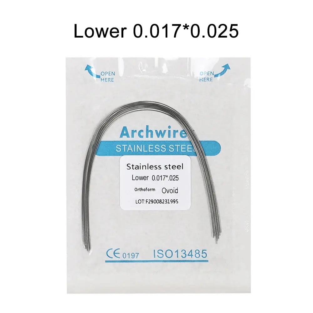 Dental Orthodontic Archwires | Stainless Steel | Round And Rectangular | 10 Piece Set