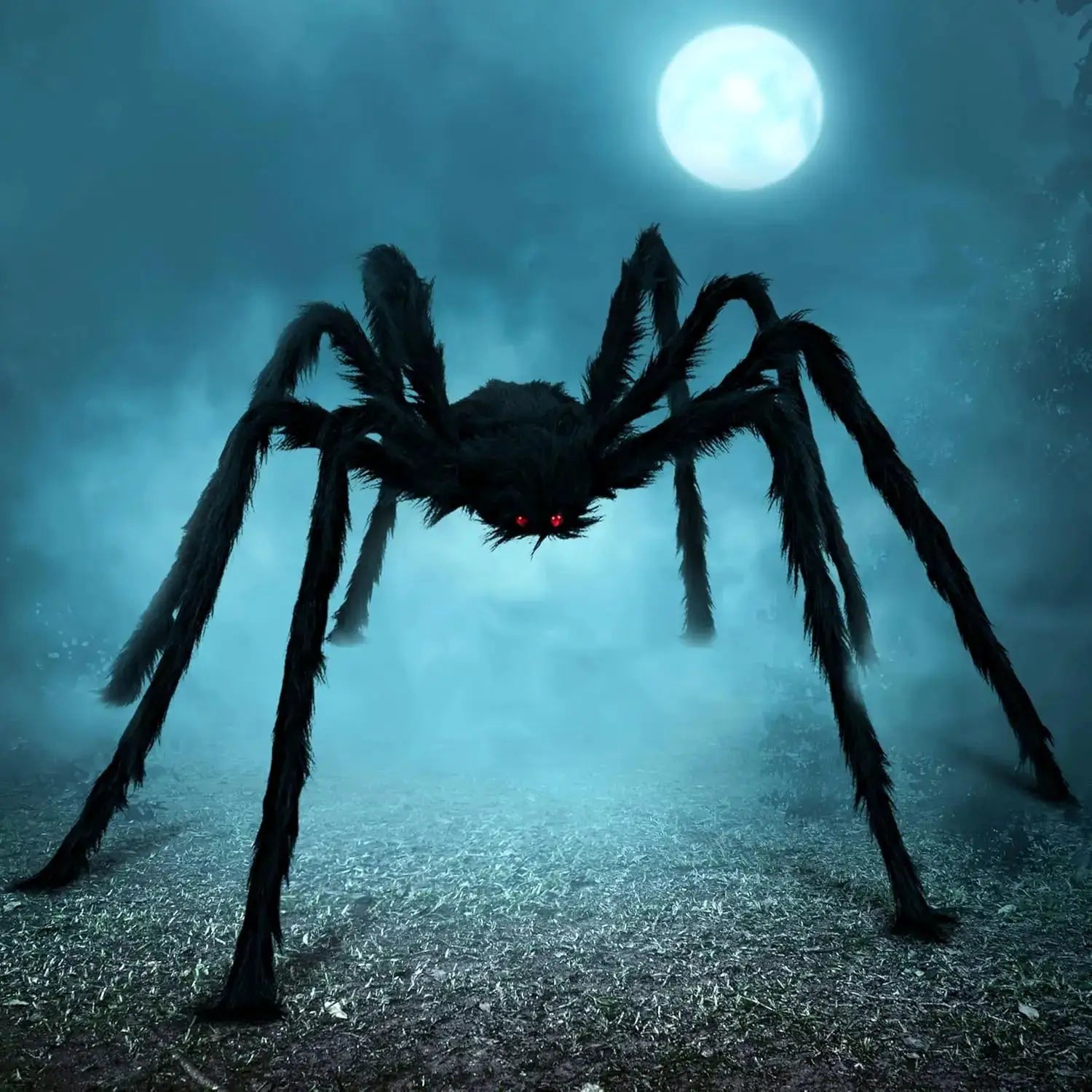 JOYFY 5 Ft Large Spider Halloween Outdoor Decorations Giant Spiderr for Yard Lawn Garden Patio Scary Halloween Outside Decor from PriceLows™