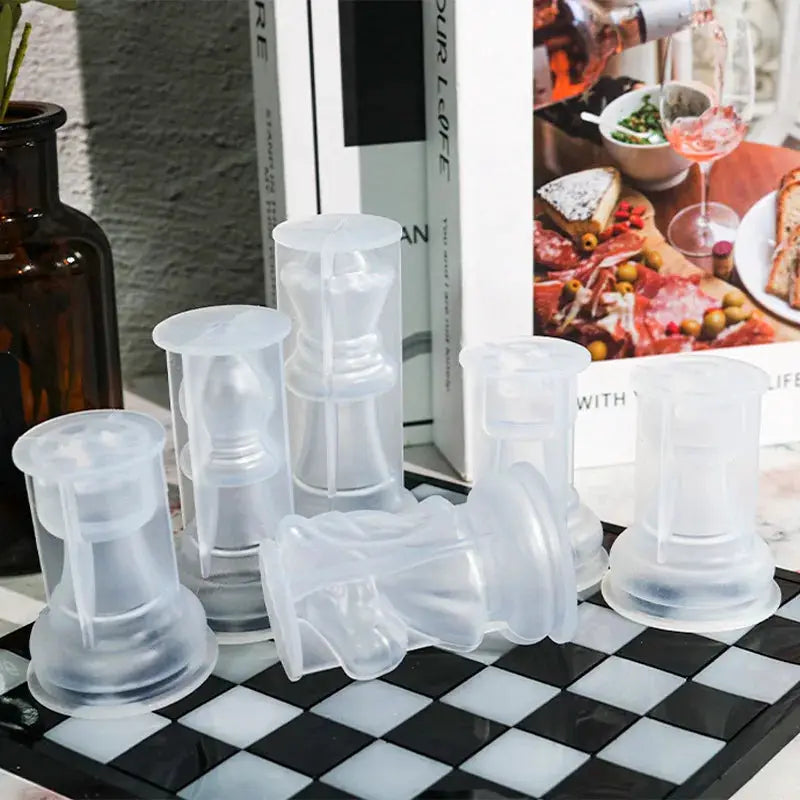 Silicone Resin Mold | 3D Chess & Checker Board | Jewelry & Craft Casting