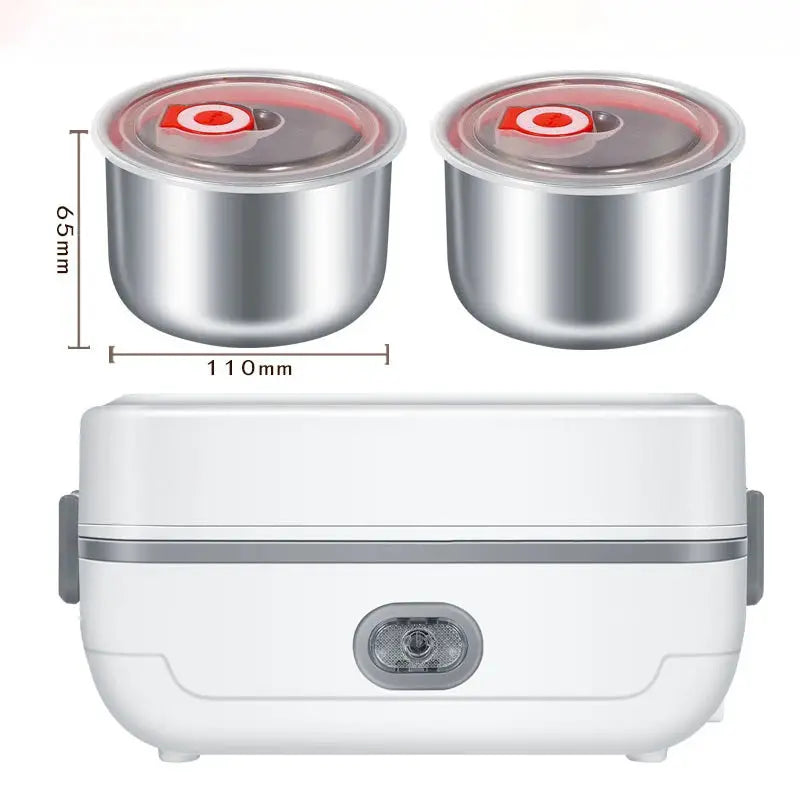 Multifunctional Electric Lunch Box Food Heater, Portable Leakproof Food Warmer Heater for Travel, Car and Home with 2 Layers from PriceLows™