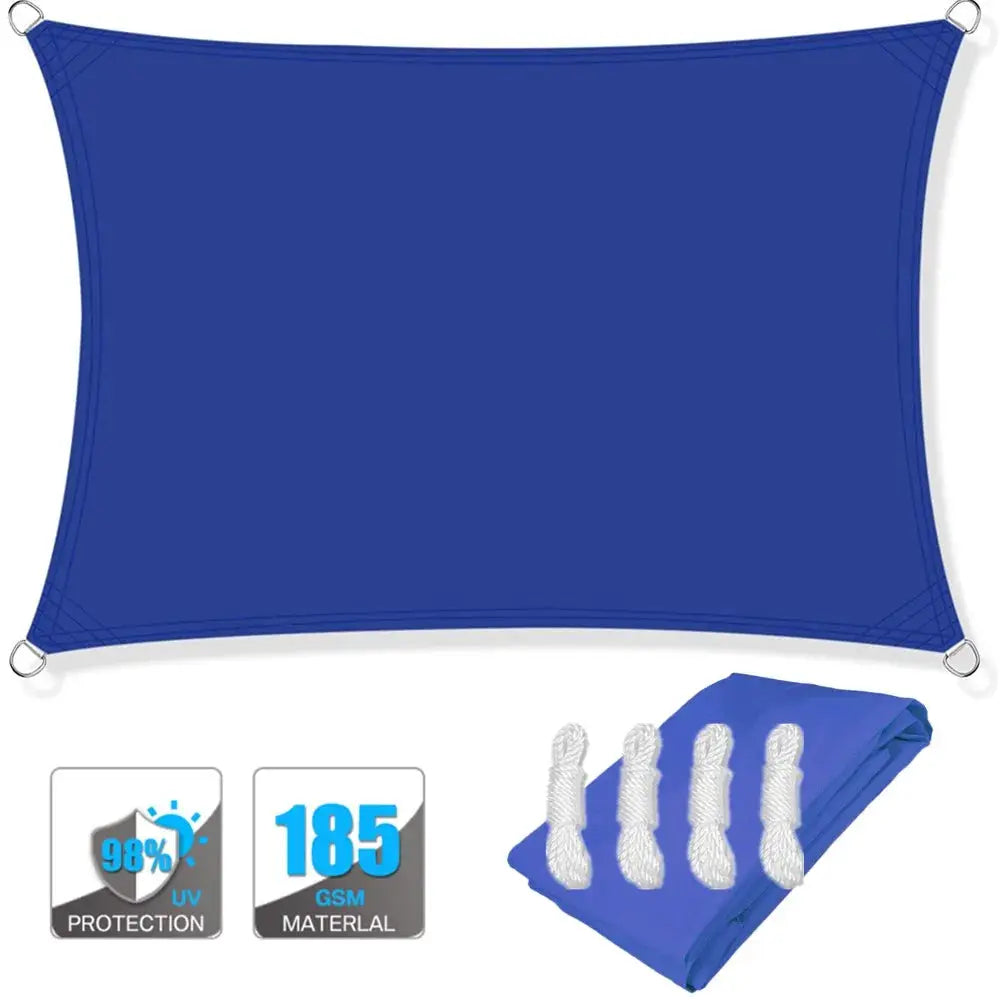 Rectangle Sun Shade Sail | Waterproof Oxford Canopy | UV Blocking Outdoor Shelter