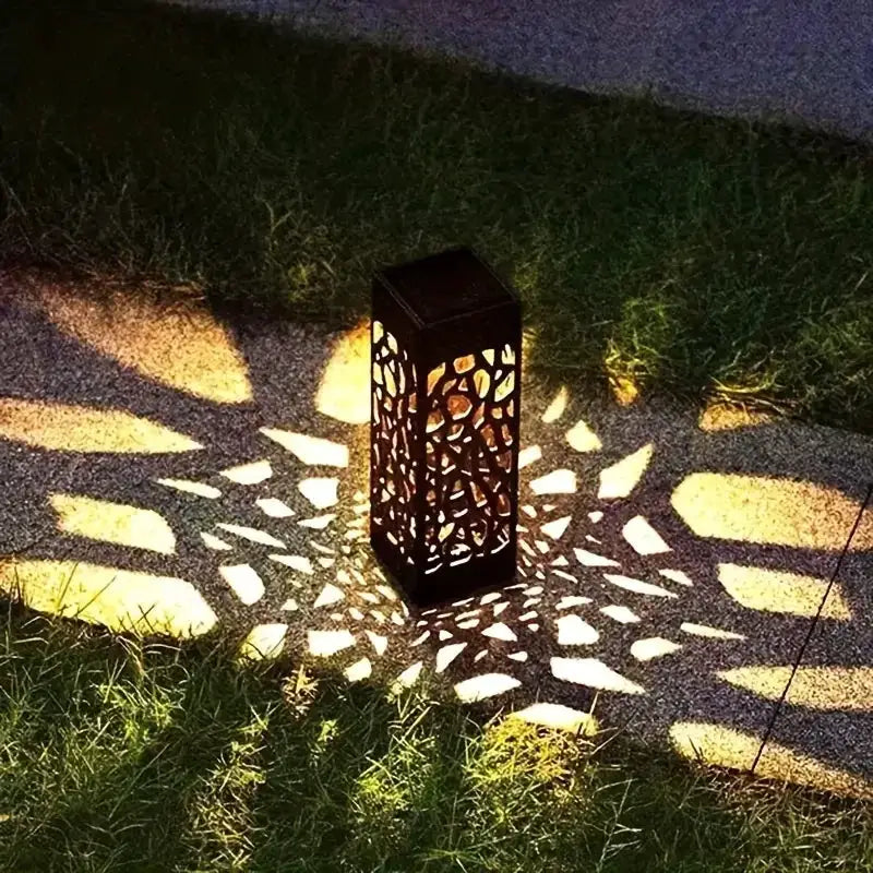 6PCS Solar Powered LED Garden Stake Lights Decorative Hollow-Out Lawn Lamps, Waterproof Outdoor Landscape Lighting 400mah from PriceLows™