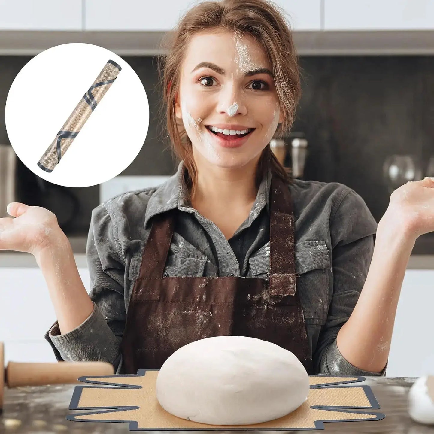 Silicone Bread Pan Liners | Extra Thick | Non Slip | 1 Piece