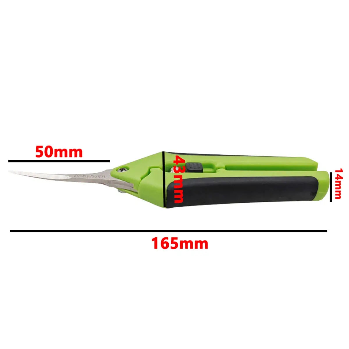 Stainless Steel Pruning Shears | 165Mm Blades | Straight And Bent Head