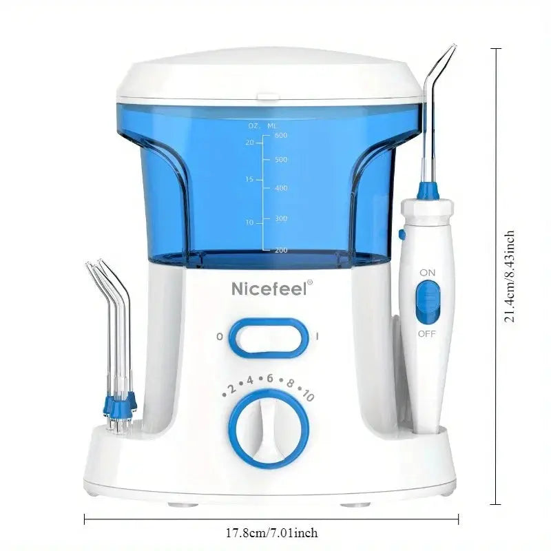 Water Flosser | 600ml Reservoir | 10 Pressure Settings | Includes 7 Tips