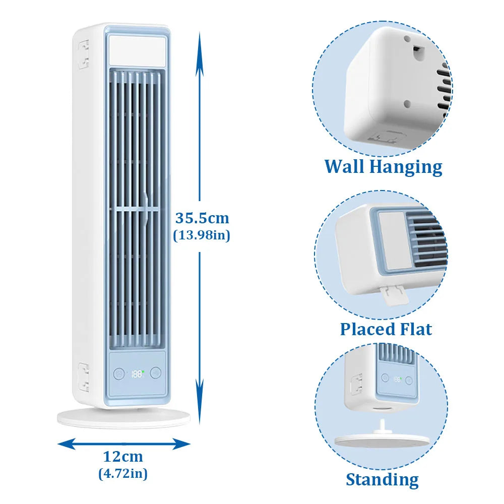 Portable Fan | 3600mAh Battery | 0-100 Speeds | One Size