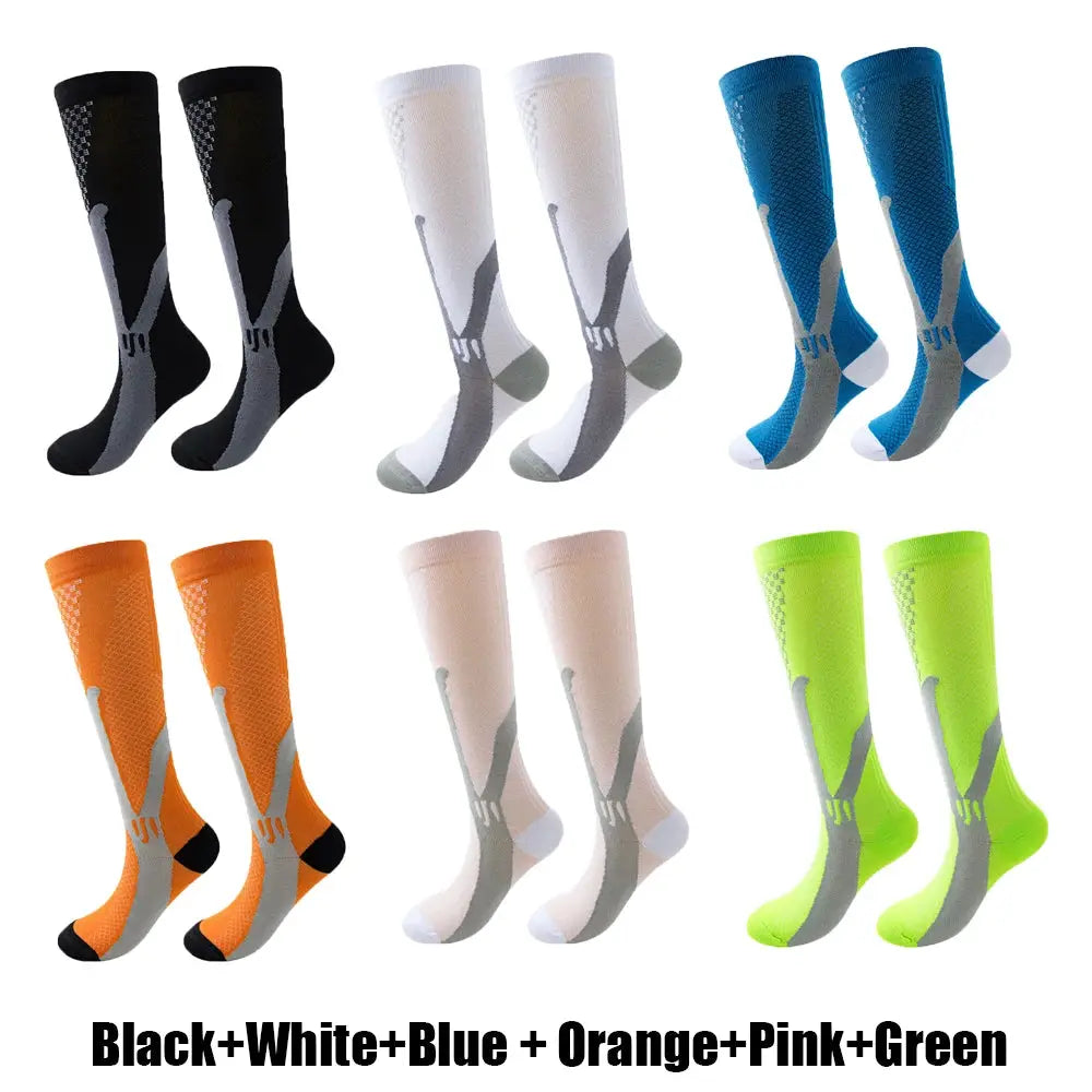 Compression Socks | Crew Height | Unisex Athletic | Graduated Support