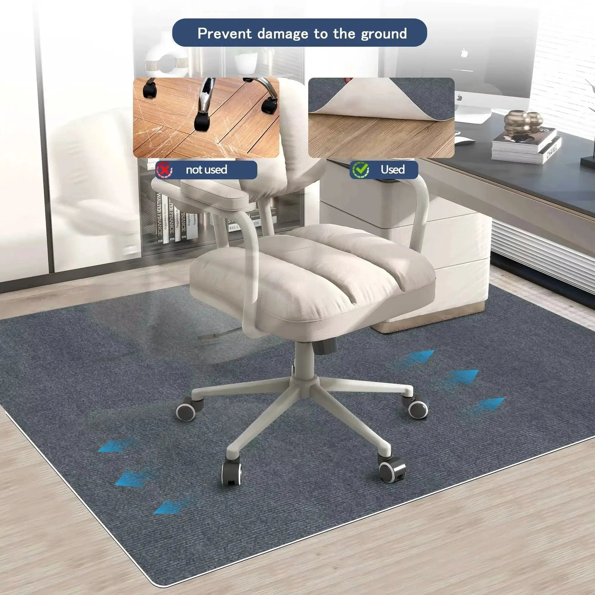 VIKAMA Study Area Carpet, Stain-Resistant And Wear-Resistant, Swivel Chair Mat, Learning Area Carpet, Home Decoration from PriceLows™