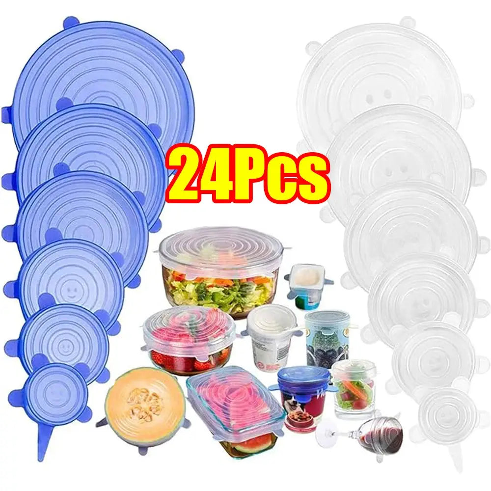 Silicone Stretch Lids | Food Grade | Reusable | Assorted Bowl Sizes