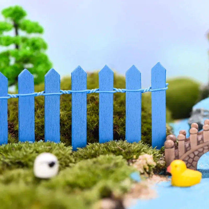 1pc Mini Fence, Garden And Bonsai Decoration Fairy Tale Garden Fence Wooden Decoration, DIY HandicraftProject Mini Picket Fence from PriceLows™
