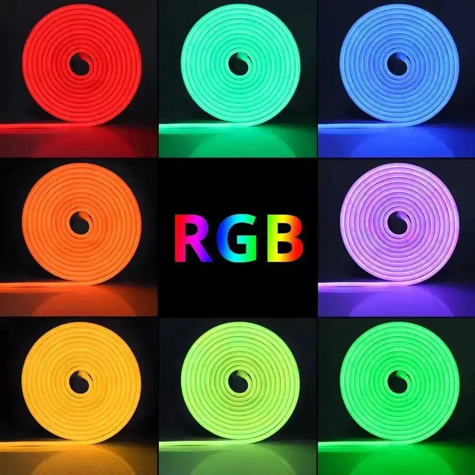 Outdoor Rgb Neon Led Lights Strip 24V 15 Meters 20 Meter 5 Meters 10M Bluetooth App Remote Control Neon Outside Christmas Light from PriceLows™