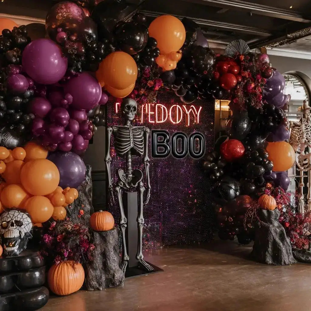 Halloween Balloons | Double Stuffed Latex | Multicolor Set | Home Event Decor
