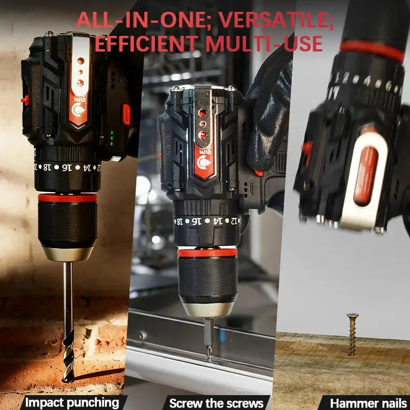 Brushless Electric Drill Tapping Cordless Impact Drill Metal Ratchet Chuck Electric Hand Drill Household Electric Screwdriver from PriceLows™