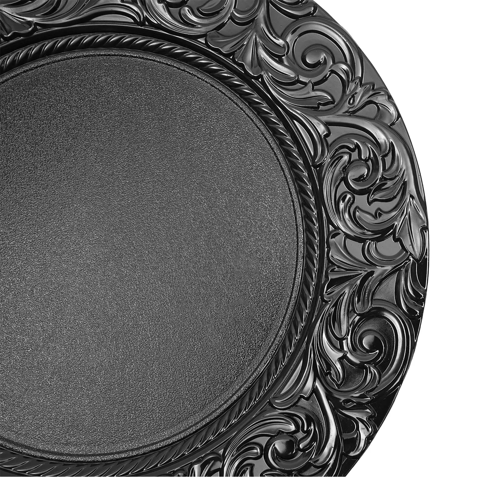 100-Piece Black Charger Plates Set, Elegant Round Base Plates for Dinnerware Wedding and Party Table Decoration from PriceLows™