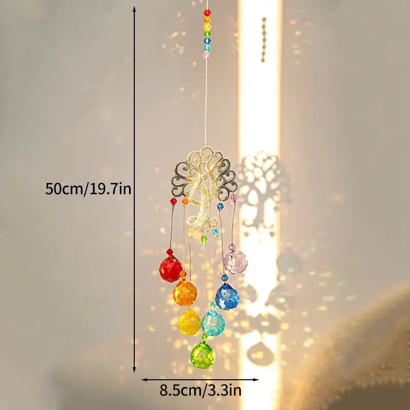 Sun Catcher Crystal Suncatcher Wind Chimes Sunflower Prism Ball Pendant Home Decoration Outdoor Decor and Accessories from PriceLows™