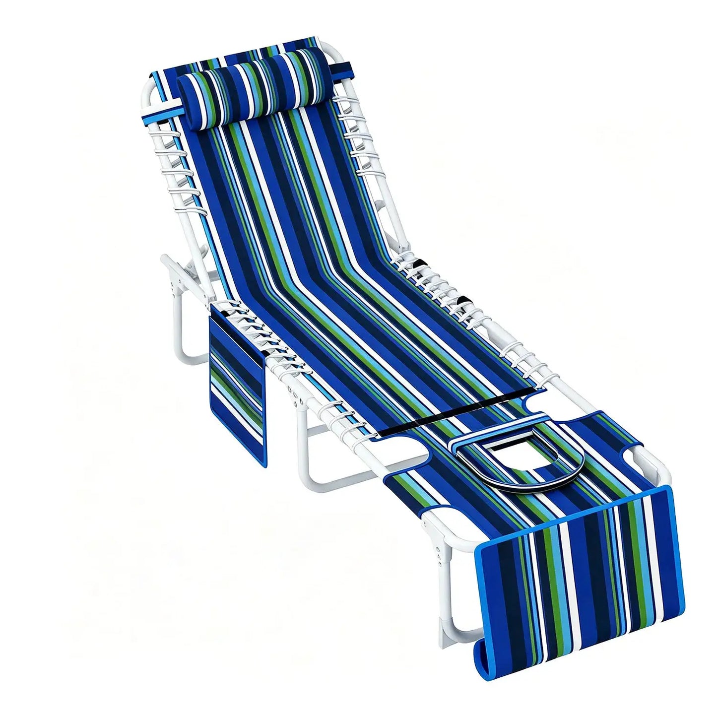 3-in-1 Face Down Tanning Chair With Side Table Lay Flat Folding Sunbathing Lounge Chair For Outdoor Beach Pool Patio 330 Lbs from PriceLows™