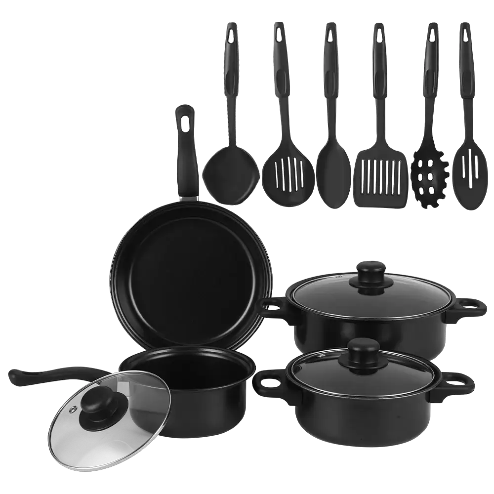 13PCS Non-Stick Cookware Set Maifanstone Coating Less Smoke Durable Induction Compatible Kitchen Pots and Pans Set Home Use from PriceLows™