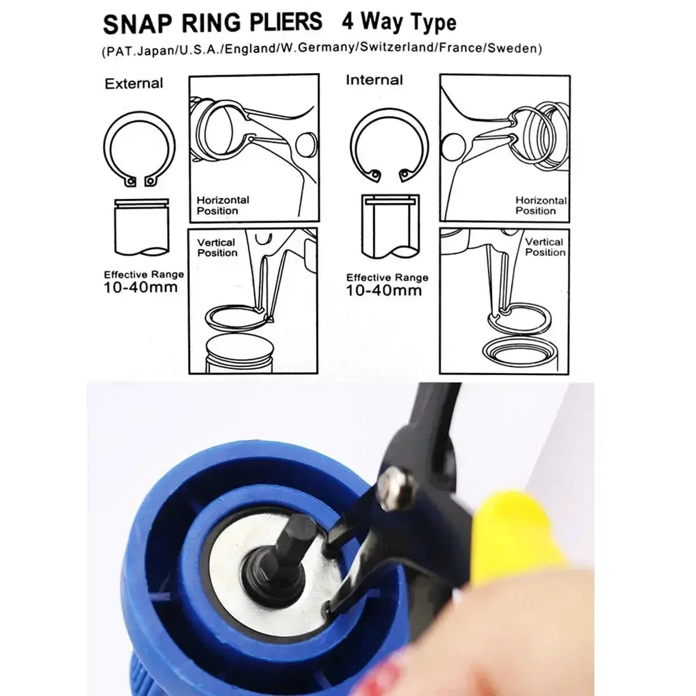 Multifunctional 2 in 1 Circlip Pliers Disassemble Assemble Snap Spring Retaining Ring Clip Circlip DIY Hand Tools from PriceLows™