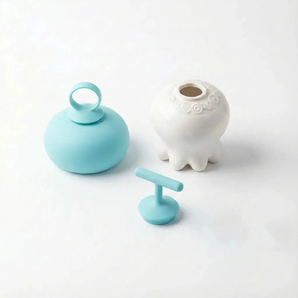 Ceramic Body Massage Tool | 60C Hot Water Use | Heat Insulated Manual Neck And Back Massager