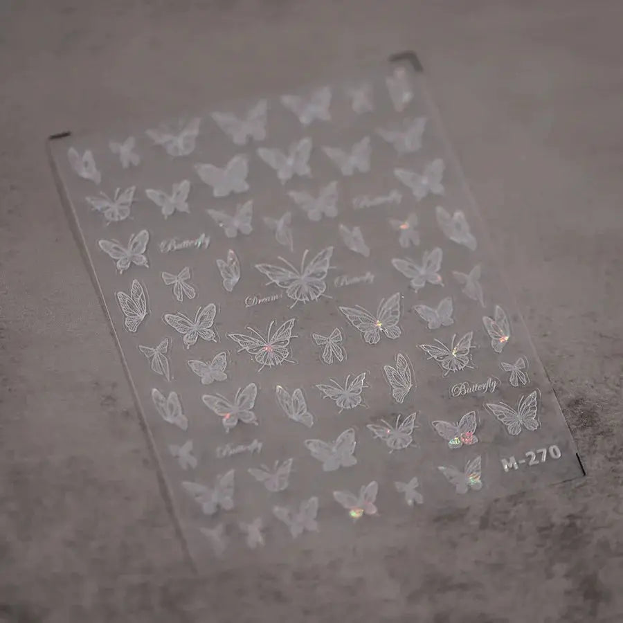 1Pcs 5D Embossed Aurora Butterfly Nail Art Stickers Self Adhesive Decals For Nails Decoration DIY 3D Acrylic Nail Supplies Parts from PriceLows™